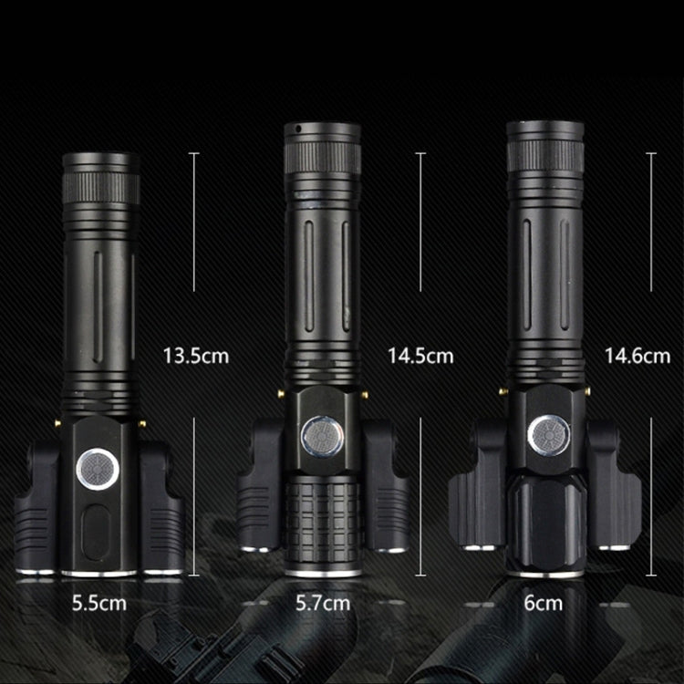 KS-737 USB Charging Waterproof T6+XPE Zoomable LED Flashlight with 4-Modes, KS-737