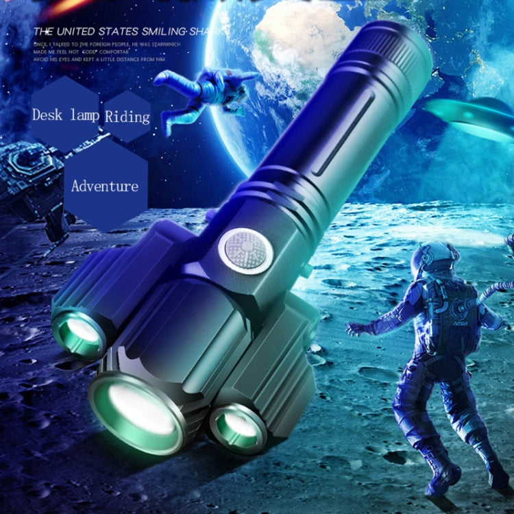 KS-737 USB Charging Waterproof T6+XPE Zoomable LED Flashlight with 4-Modes, KS-737