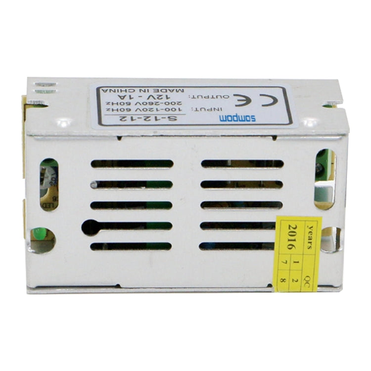 SOMPOM S-12-12 12 واط 12 فولت 1 أمبير محرك قذيفة حديدية شريط إضاءة LED مزود طاقة شاشة الإضاءة، 12 واط 1 أمبير