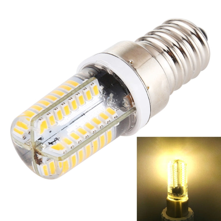مصباح ذرة LED قابل للتعتيم E14 SMD 3014 64 LED، تيار متردد 220 فولت