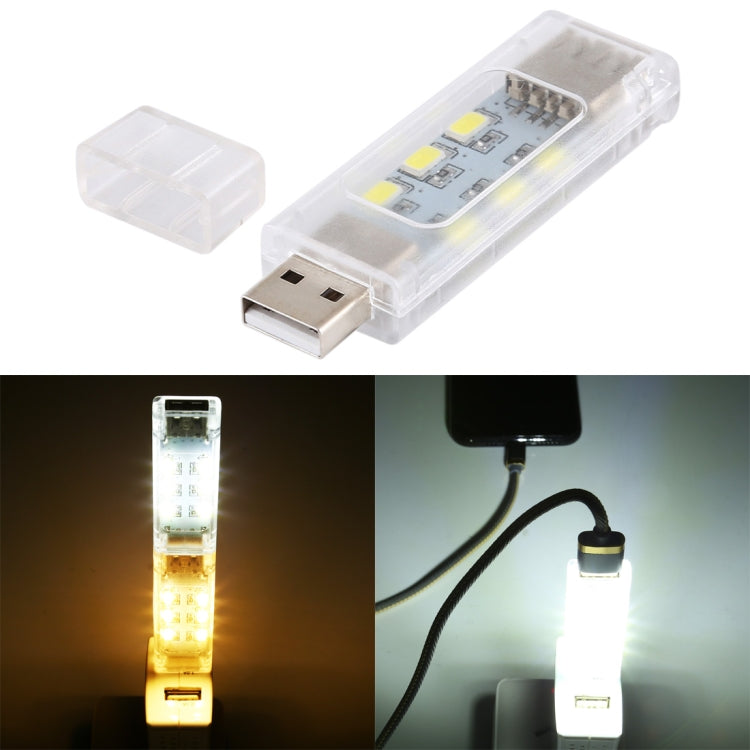 12 مصباح LED مزدوج الجوانب قابل للتكديس بمنفذ USB