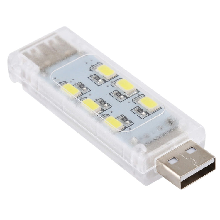12 مصباح LED مزدوج الجوانب قابل للتكديس بمنفذ USB