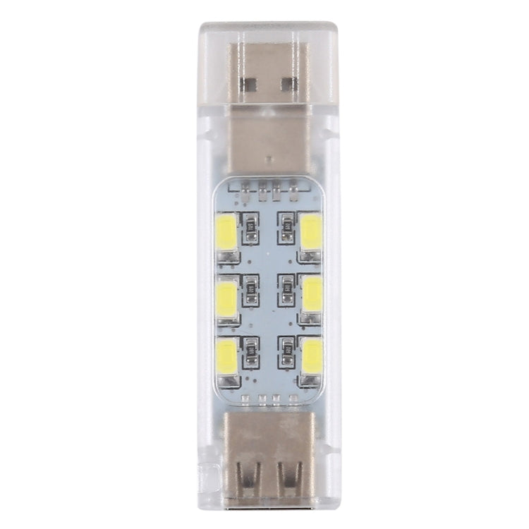12 مصباح LED مزدوج الجوانب قابل للتكديس بمنفذ USB