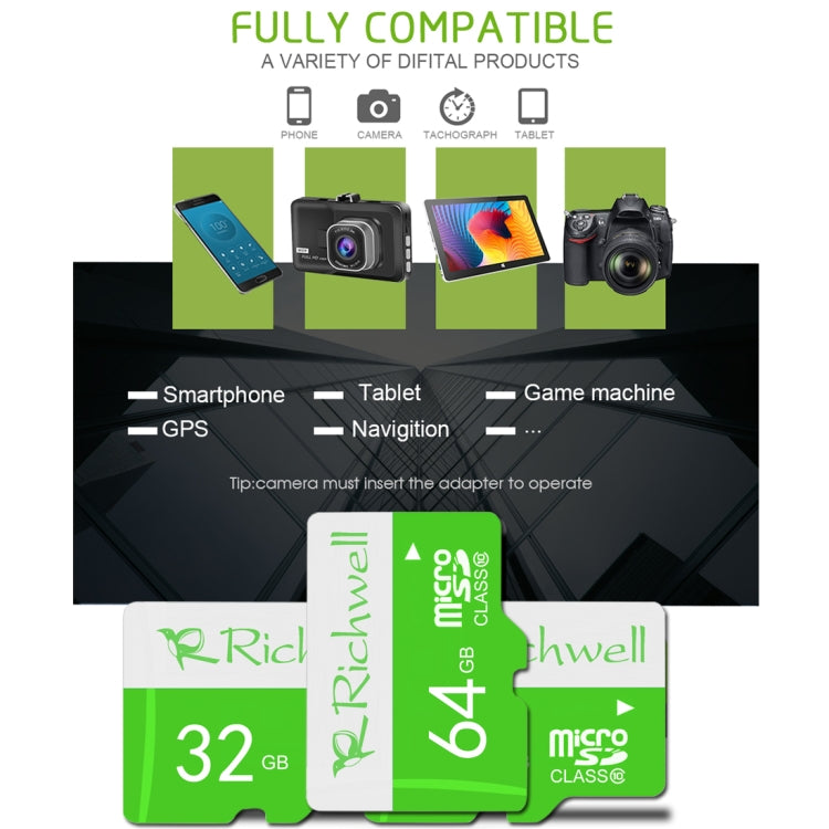 Richwell 16GB High Speed Class 10 Micro SD(TF) Memory Card, 16GB