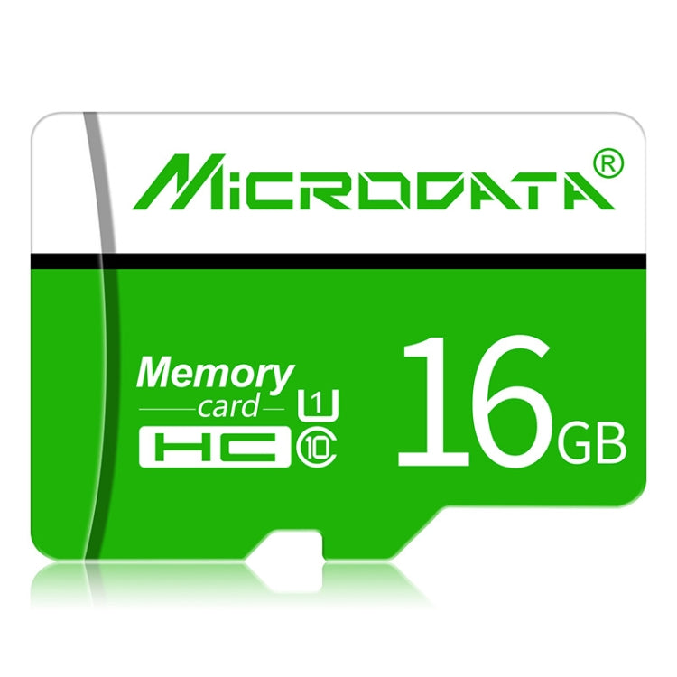 بطاقة ذاكرة مايكروداتا U1 خضراء وبيضاء TF(Micro SD) سعة 16 جيجابايت