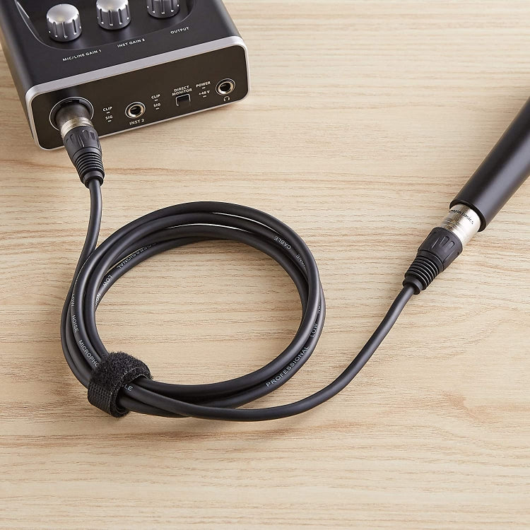 كابل ميكروفون XLR ذكر إلى XLR أنثى ثلاثي السنون بطول 5 أمتار، الطول: 5 أمتار