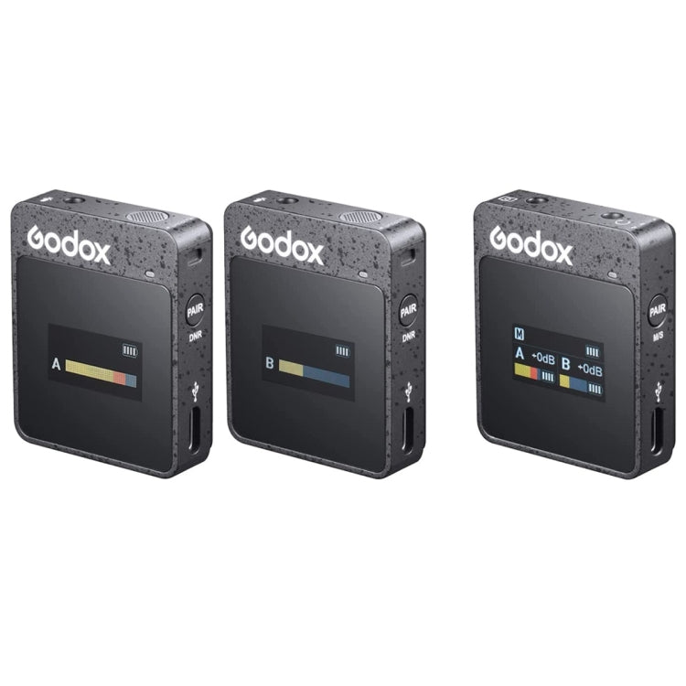 نظام ميكروفون لاسلكي Godox MoveLink II M2 مزود بجهازي إرسال وجهاز استقبال واحد لكاميرات DSLR وكاميرات الفيديو، MoveLink II M2