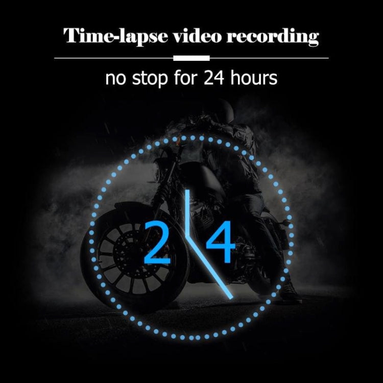 MT-80 3.0 inch 140 Degrees Wide Angle HD Video Motorcycle Dual Camera DVR, Support TF Card (32GB Max), MT-80