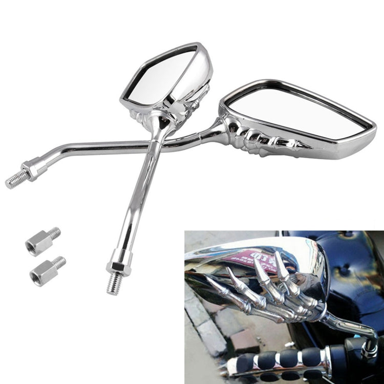 MB-MR011 Motorcycle Modified Universal ABS Skeleton Hand Rear View Mirror Set, Universal Skeleton Hand
