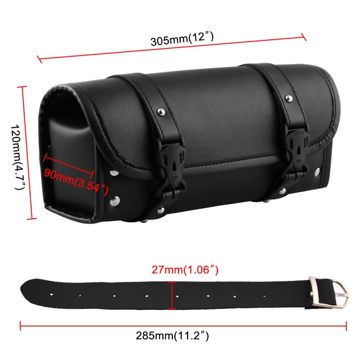 MB-OT012-BK Motorcycle Modification Accessories Universal PU Leather Waterproof Tool Bag, Size: 30.5 x 12 x 9cm, Waterproof Tool Bag