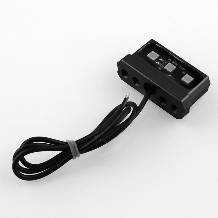 LPF013 Motorcycle Modification Accessories Universal Aircraft Shape Aluminum Alloy License Plate Bracket with LED Lights, Black with LED, Blue with LED, Red with LED