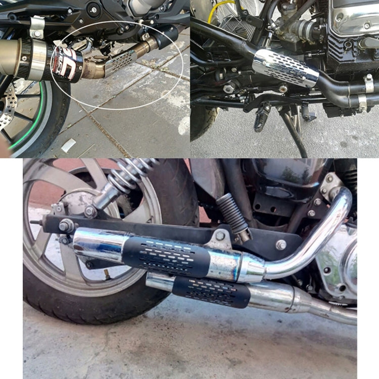 MB-EX014-S Motorcycle Modification Accessories Iron 75mm Exhaust Pipe Heat Shield for Kawasaki, MB-EX014-S