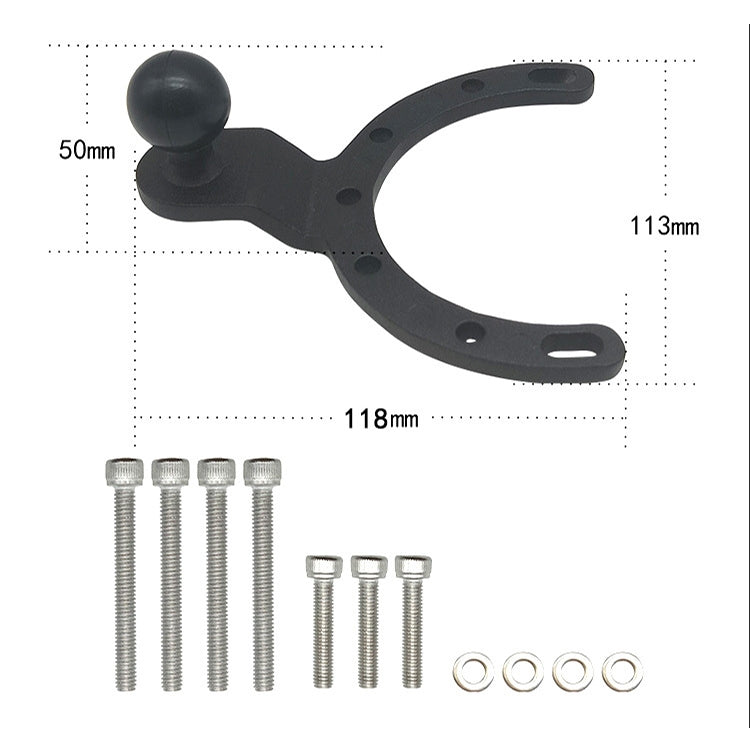Motorcycle Fuel Tank Cap Mobile Phone Bracket Fixed Accessories Large Horseshoe Ball Head, Horseshoe