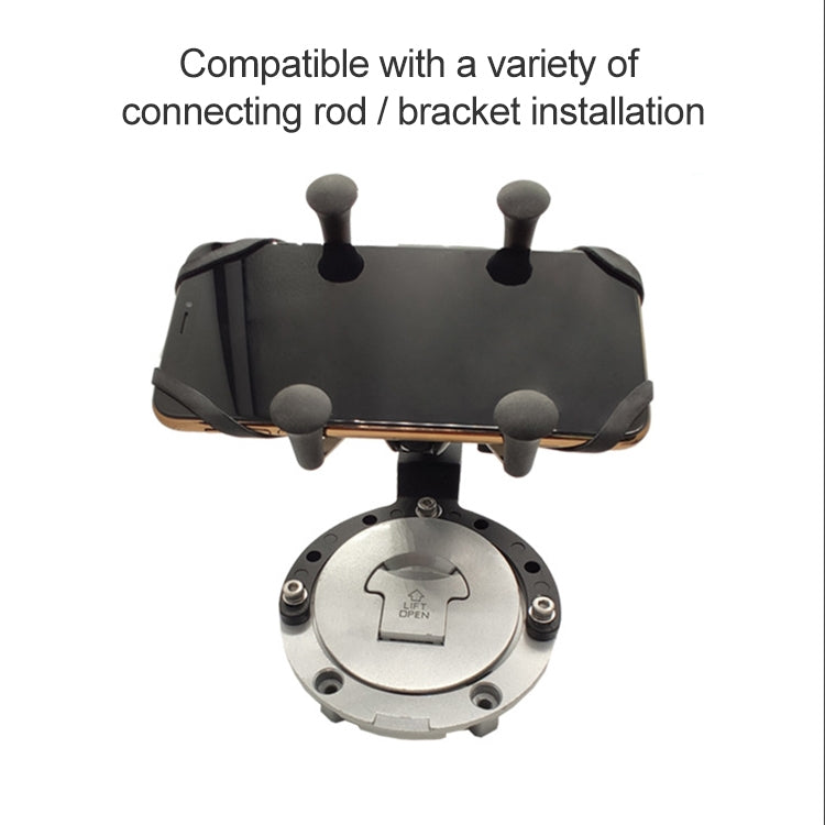 Motorcycle Fuel Tank Cap Mobile Phone Bracket Fixed Accessories Large Horseshoe Ball Head, Horseshoe