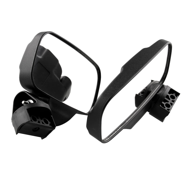 MB-MR016-BK 2 PCS Motorcycle UTV Modified Side View Mirrors for UTV with 1.75 inch and 2 inch Roll Cage, MB-MR016-BK