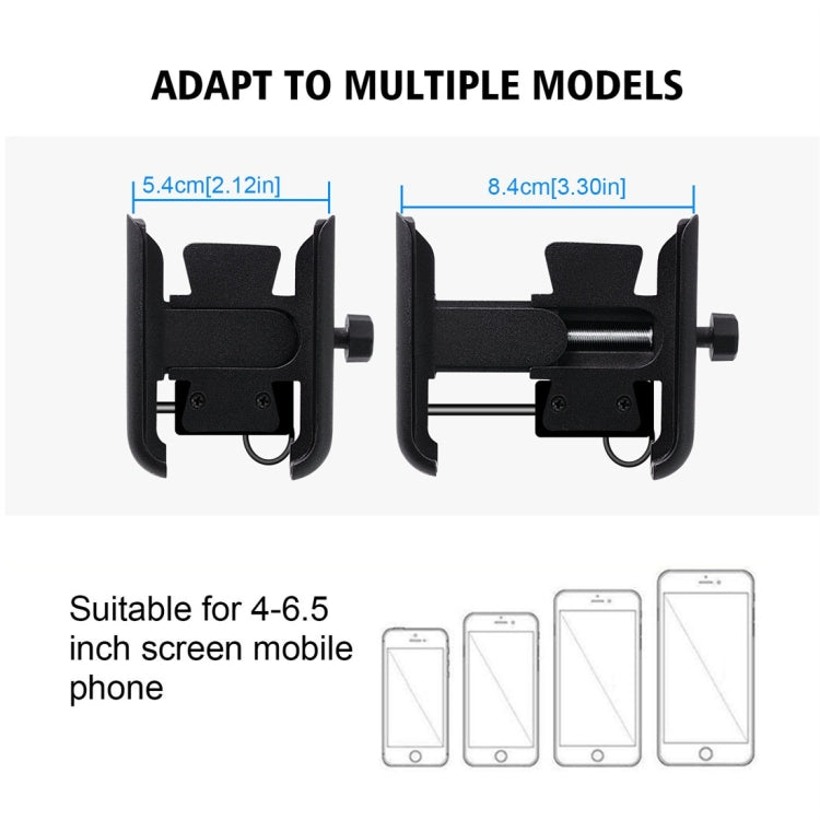 CS-856D1 Motorcycle Rotatable Chargeable Aluminum Alloy Mobile Phone Holder, Mirror Holder Version, Mirror Holder Version