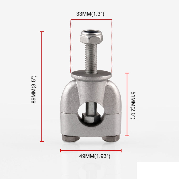 MB-MH027-S Universal Motorcycle Aluminum + Iron 22mm Single Hole Handlebar Fixed Bracket, MB-MH027-S