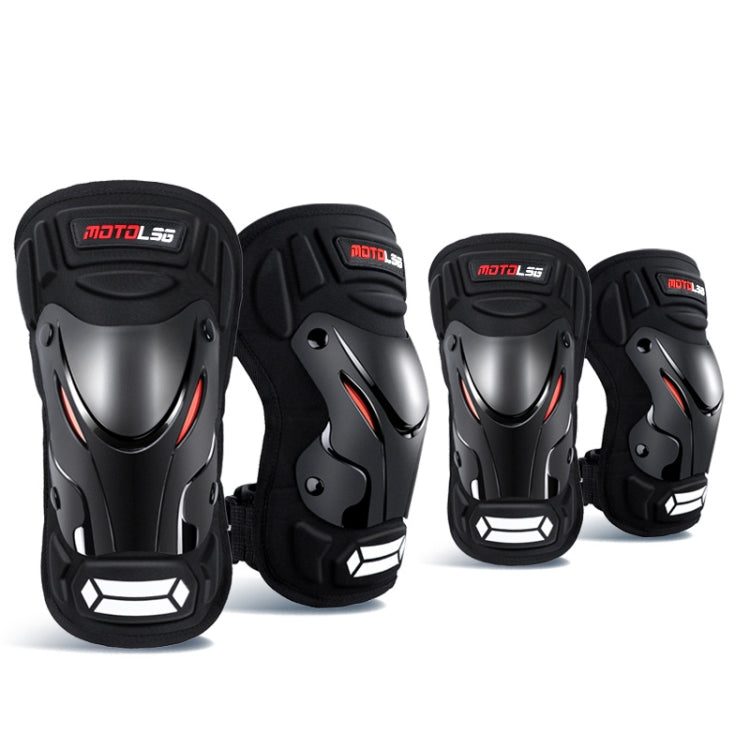 Motolsg 4 in 1 Knee Pads Elbow Pads Outdoor Sports Hiking Ski Motorcycle Bicycle Riding Protective Gear with Reflective Strip, Motolsg 4 in 1 Knee Pads Elbow Pads