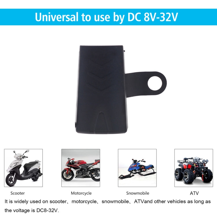 Motorcycle Waterproof DC 8-32V 5V / 1.2A Rearview Mirror USB Phone Charger Adapter, with Indicator Light, 1 USB Port