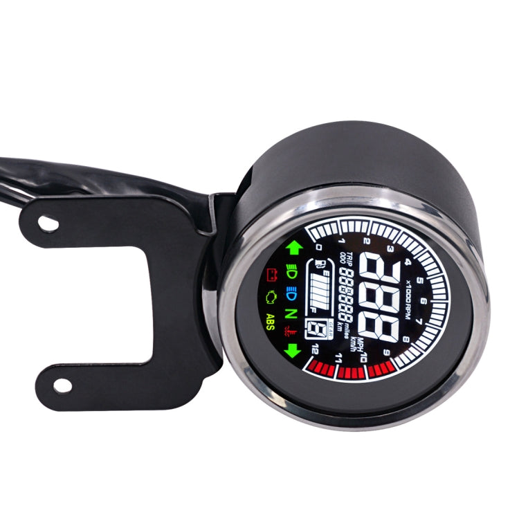 Universal Motorcycle Modified Multi-functional LED Digital Meter Indicator Light Tachometer Odometer Speedometer Oil Meter, LED Digital Meter