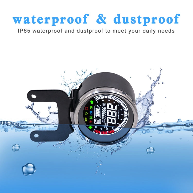 Universal Motorcycle Modified Multi-functional LED Digital Meter Indicator Light Tachometer Odometer Speedometer Oil Meter, LED Digital Meter