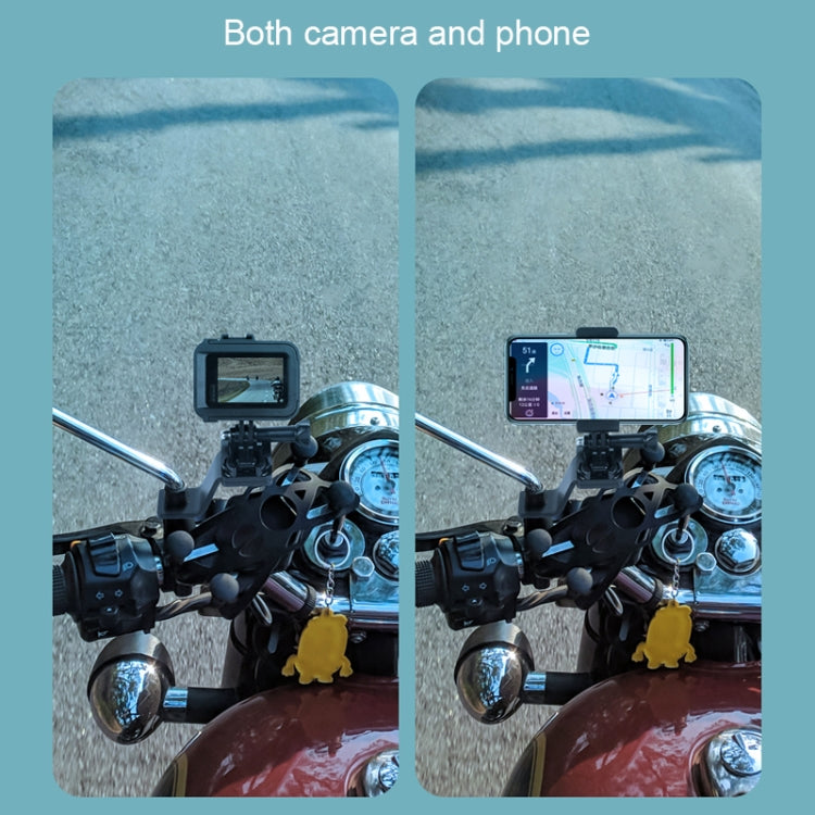 حامل هاتف من سبائك الألومنيوم بمقود دراجة نارية من RUIGPRO لكاميرا GoPro/ Insta360/ DJI OSMO الرياضية