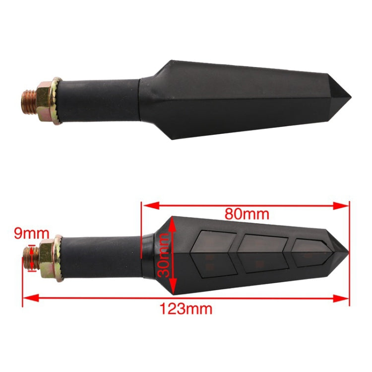 مصباح إشارة انعطاف للدراجات النارية من سبيدبارك، 6 مصابيح LED، HF015
