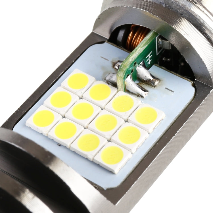 مصباح أمامي للدراجات النارية PX15D بجهد 12 فولت تيار مستمر / 7.4 واط مزود بـ 24 مصباح LED SMD-3030، طراز PX15D 1 (ضوء أبيض)، طراز PX15D 1 (أصفر + أبيض)