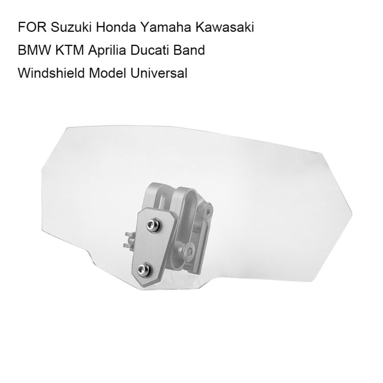 MB-WE024 Universal Motorcycle Modified Acrylic Heightened Windshield, MB-WE024(Black), MB-WE024(Grey), MB-WE024(White)