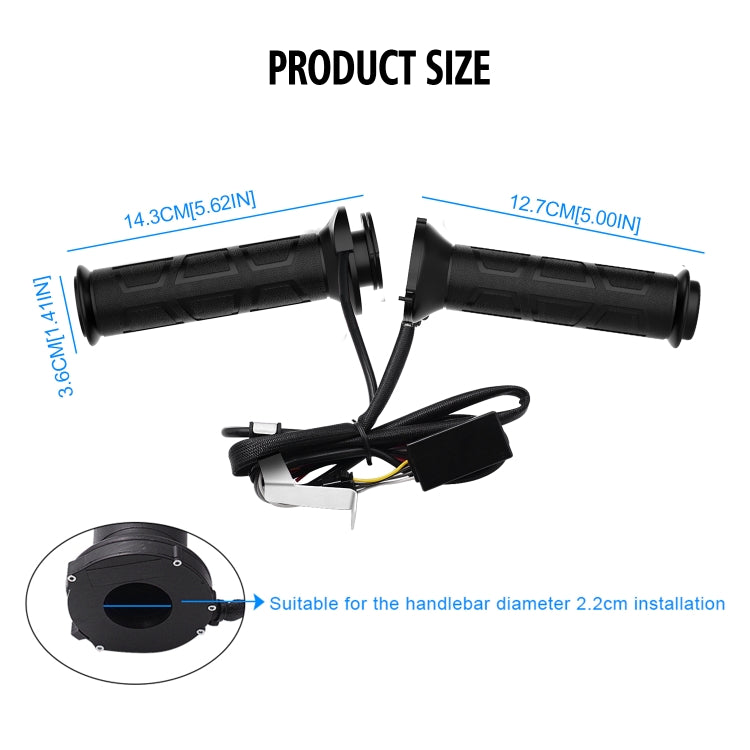 WUPP CS-095D1 Motorcycle Modified Adjustable Temperature Silicone Universal Electric Heating Hand Cover Heated Grip Handlebar, CS-095D1