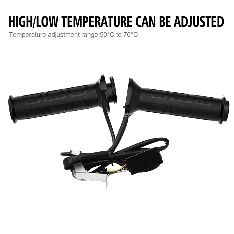 WUPP CS-095D1 Motorcycle Modified Adjustable Temperature Silicone Universal Electric Heating Hand Cover Heated Grip Handlebar, CS-095D1