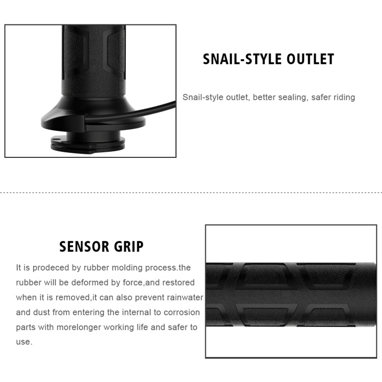WUPP CS-095D1 Motorcycle Modified Adjustable Temperature Silicone Universal Electric Heating Hand Cover Heated Grip Handlebar, CS-095D1