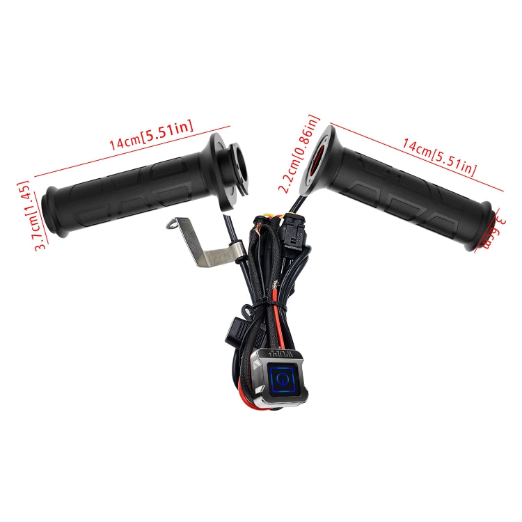 WUPP ZH-983C1 Motorcycle Modified Intelligent Electric Heating Hand Cover Heated Grip Handlebar with Three Gear Temperature Control, ZH-983C1