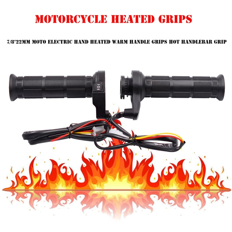 CS-203A1 Motorcycle Modified Electric Heating Hand Cover Heated Grip Handlebar, Upgrade Version, CS-203A1