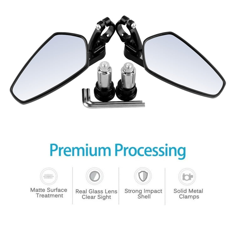 Universal 7 / 8 inch 22mm Modified Motorcycle Side Rearview Mirror, 7 / 8 inch 22mm (Blue), 7 / 8 inch 22mm (White)