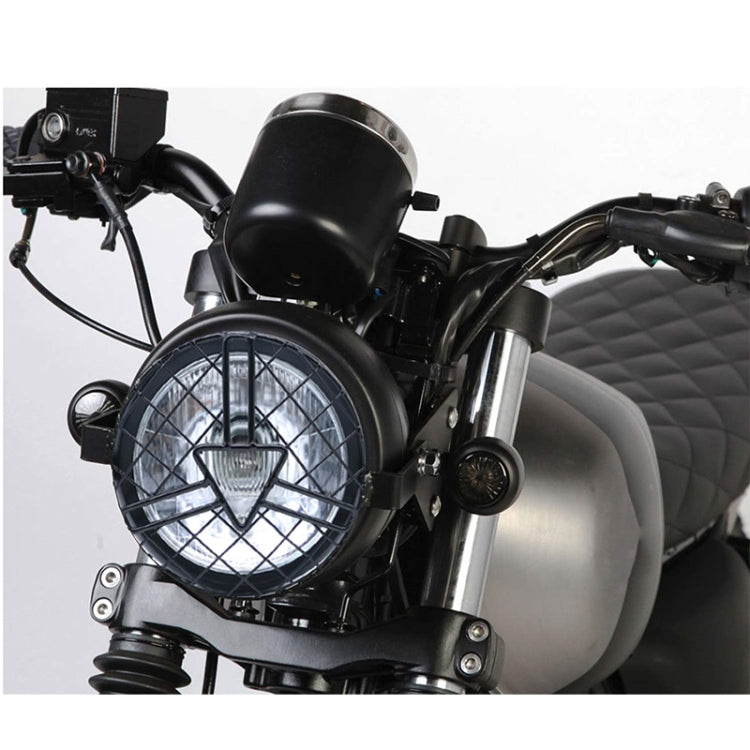 Motorcycle Arrowhead Reticular Retro Lamp LED Headlight Modification Accessories for CG125 / GN125, DM-DD-1995, DM-DD-1995 (Yellow)