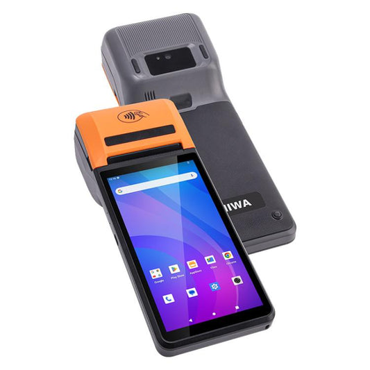 UNIWA V4P الإصدار القياسي، هاتف ذكي محمول باليد بشاشة 6 بوصات، يعمل بنظام NFC، يعمل بنظام Android 13، مع طابعة حرارية، وذاكرة وصول عشوائي (3 جيجابايت) وذاكرة داخلية (16 جيجابايت)، ومعالج Unisoc SC9863a ثماني النواة، وشبكة 4G، إصدار V4P القياسي