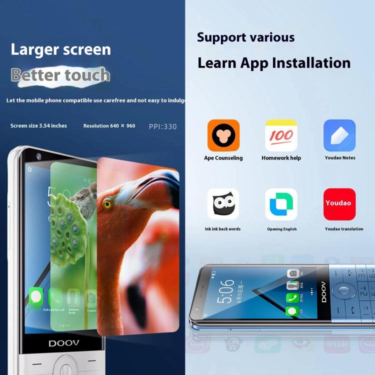 هاتف DOOV R17 Pro / Z17 بلوحة مفاتيح، 4 جيجابايت + 64 جيجابايت، شاشة 3.5 بوصة، أندرويد 12، معالج Mediatek MT6761 رباعي النواة، شبكة: 4G، يدعم متجر Google