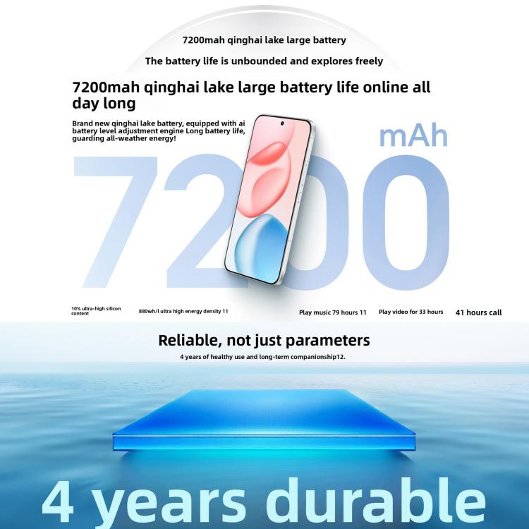 هونر 400، 12 جيجابايت + 512 جيجابايت، شاشة بصمة الإصبع، 6.55 بوصة MagicOS 9.0 / Android 15 Snapdragon 7 Gen 4 Octa Core، الشبكة: 5G، NFC، OTG، هونر 400، 12 جيجابايت + 512 جيجابايت