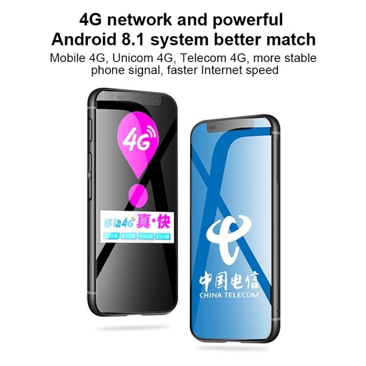 Face ID & Fingerprint Identification, 3.4 inch, Android 8.1 MTK6739V/WA Quad Core up to 1.28GHz, Network: 4G, Dual SIM, Support Google Play, 3GB+32GB