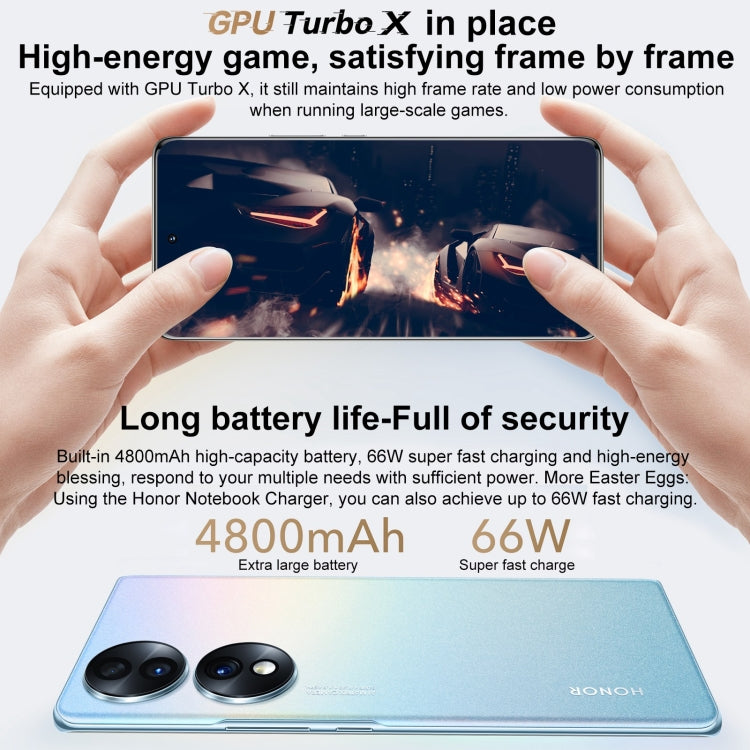 Triple Back Cameras, Screen Fingerprint Identification, 6.67 inch Magic UI 6.1 Qualcomm Snapdragon 778G Plus Octa Core up to 2.5GHz, Network: 5G, OTG, NFC, Not Support Google Play