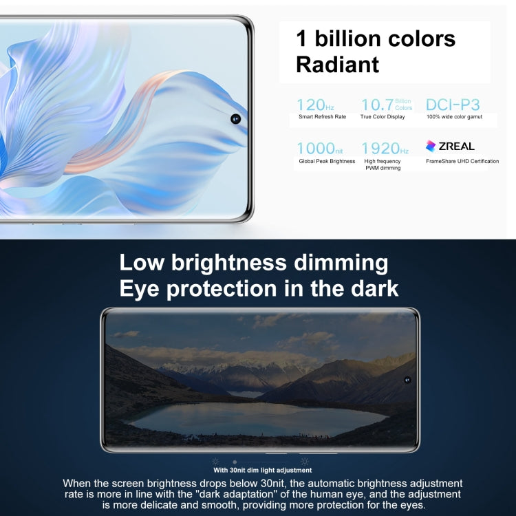Triple Back Cameras, Screen Fingerprint Identification, 6.67 inch Magic UI 7.0 Qualcomm Snapdragon 782G Octa Core up to 2.7GHz, Network: 5G, OTG, NFC, Not Support Google Play, Honor 80 5G, 8GB+256GB