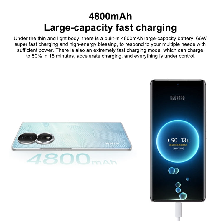 Triple Back Cameras, Screen Fingerprint Identification, 6.67 inch Magic UI 7.0 Qualcomm Snapdragon 782G Octa Core up to 2.7GHz, Network: 5G, OTG, NFC, Not Support Google Play, Honor 80 5G, 8GB+256GB
