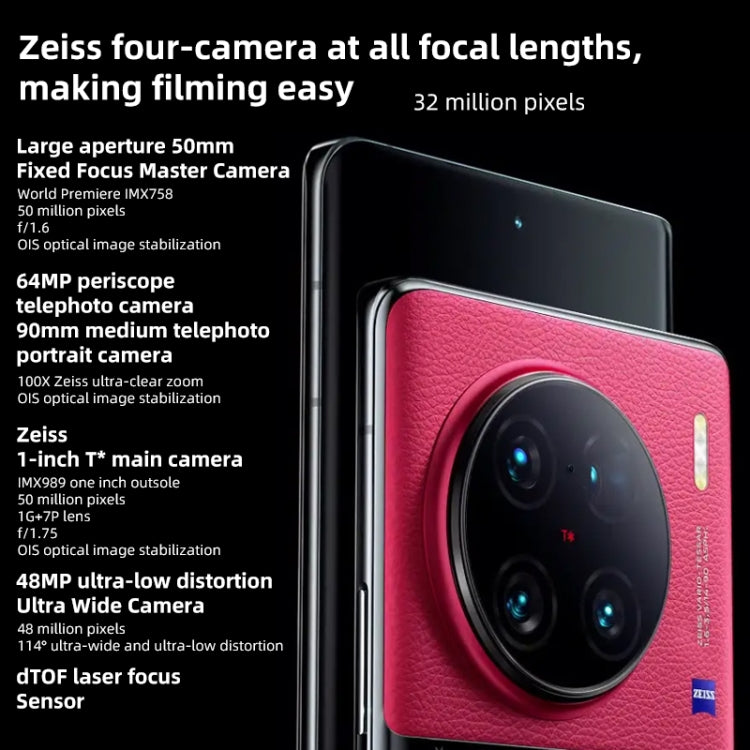 Quad Back Cameras, Screen Fingerprint Identification / Face ID, 4700mAh Battery, 6.78 inch Android 13.0 OriginOS 3 Qualcomm Snapdragon 8 Gen 2 Octa Core up to 3.2GHz, NFC, OTG, Network: 5G, Support Google Play, Support 50W Wireless Flash Charging