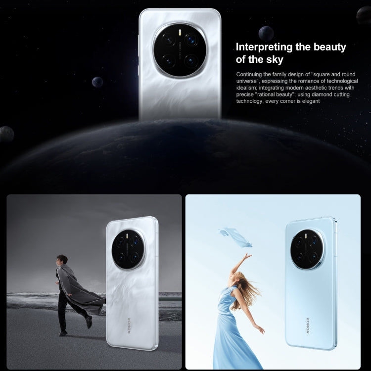 Honor Magic7 Pro، 12 جيجابايت + 256 جيجابايت، شاشة بصمة الإصبع، 6.8 بوصة MagicOS 9.0 / Android 15 Snapdragon 8 Elite 3nm ثماني النواة، الشبكة: 5G، NFC، OTG، لا يدعم Google Play، 12 جيجابايت + 256 جيجابايت