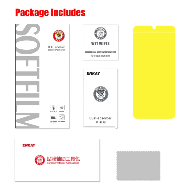 ENKAY Hat-Prince 0.1mm 3D Full Screen Protector Explosion-proof Hydrogel Film for Huawei P30 Lite, Huawei P30 Lite