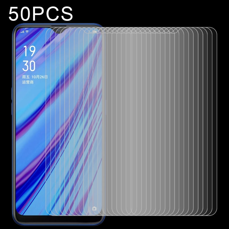 50 قطعة من غشاء زجاجي مقوى غير كامل الشاشة 2.5D لهاتف OPPO A9 2020 / A56 5G، لهاتف OPPO A9 2020
