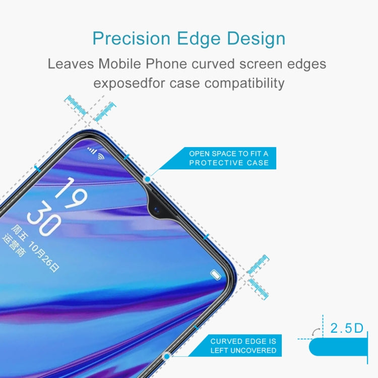 50 قطعة من غشاء زجاجي مقوى غير كامل الشاشة 2.5D لهاتف OPPO A9 2020 / A56 5G، لهاتف OPPO A9 2020