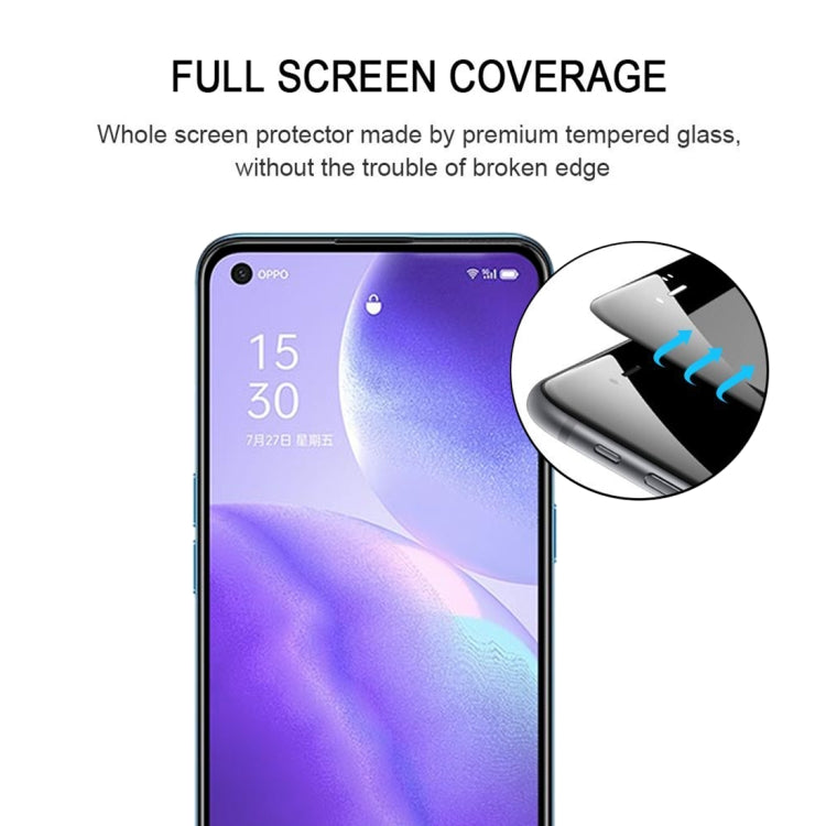 For OPPO Reno5 5G / 4G 25 PCS Full Glue Full Screen Tempered Glass Film