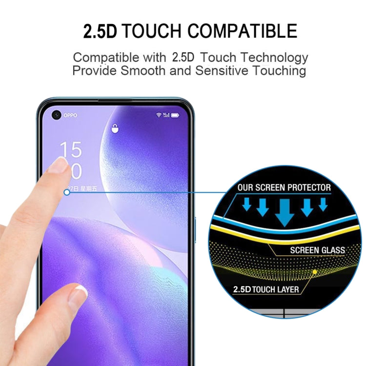 For OPPO Reno5 5G / 4G 25 PCS Full Glue Full Screen Tempered Glass Film